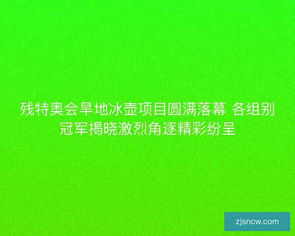 残特奥会旱地冰壶项目圆满落幕 各组别冠军揭晓激烈角逐精彩纷呈